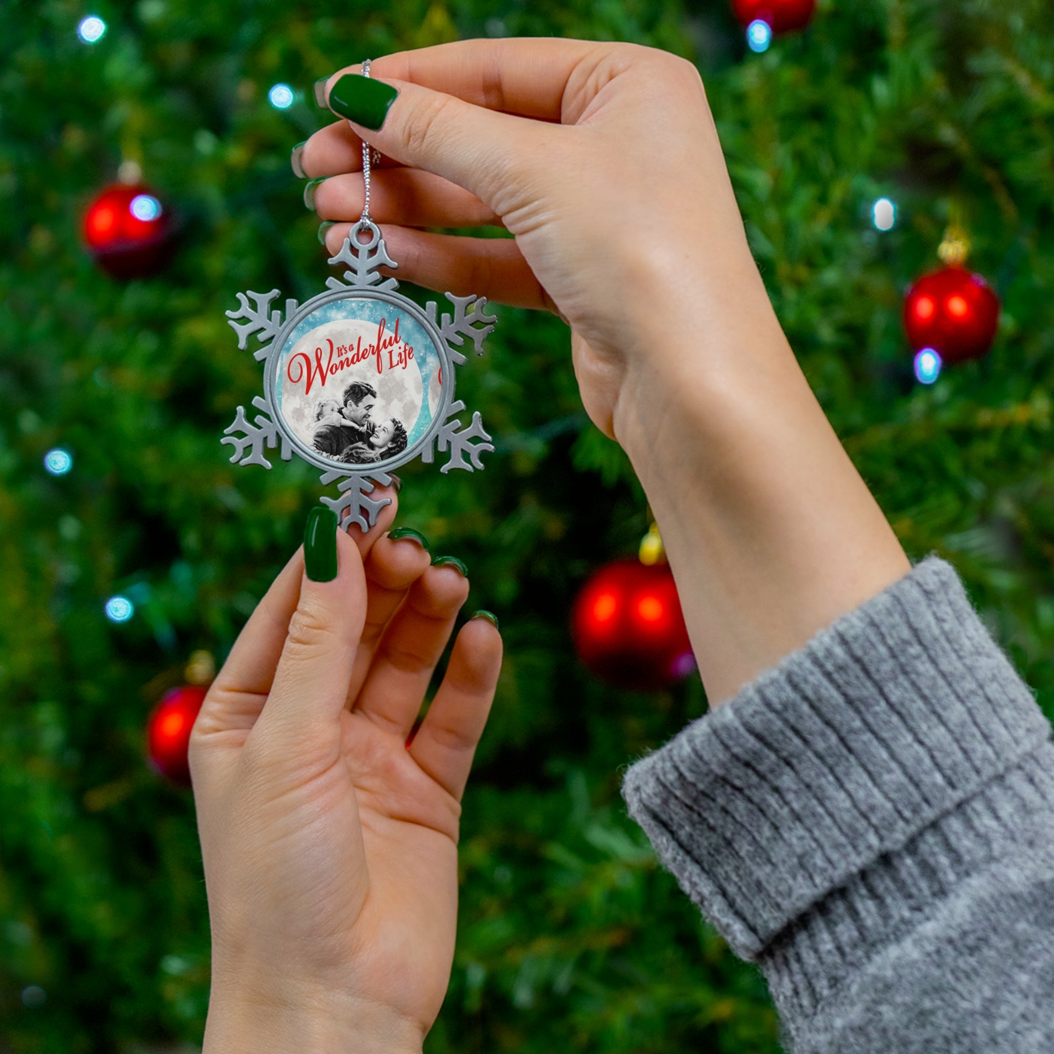 It's a Wonderful Life- Pewter Snowflake Ornament - Creations by Chris and Carlos